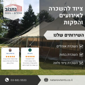 ציוד להשכרה לאירועים והפקות - אוהלי נתנוב