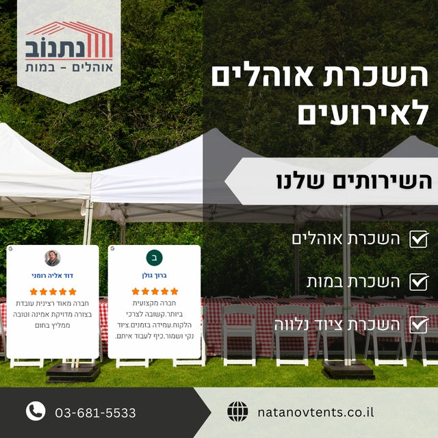 השכרת אוהלים לאירועים