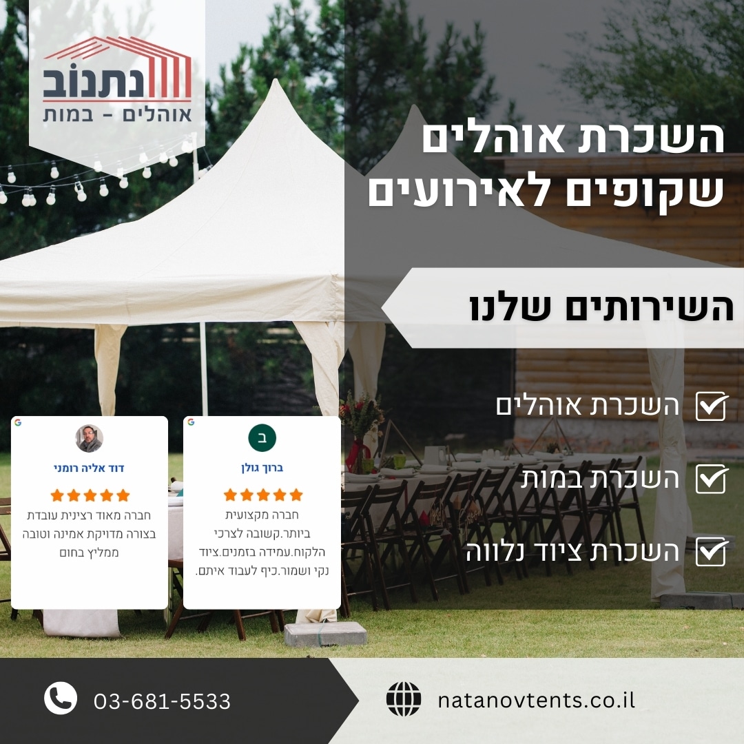 השכרת אוהלים שקופים לאירועים